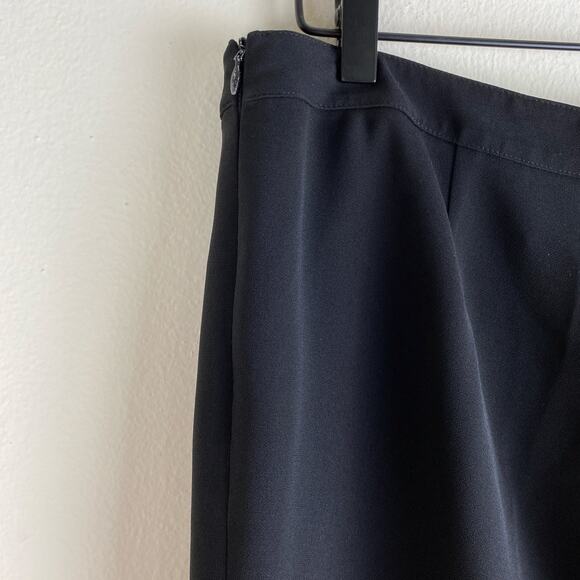 Lafayette 148 Bleecker Pants Size 10 Black Slim Leg Trouser Minimalist Designer - Picture 12 of 16